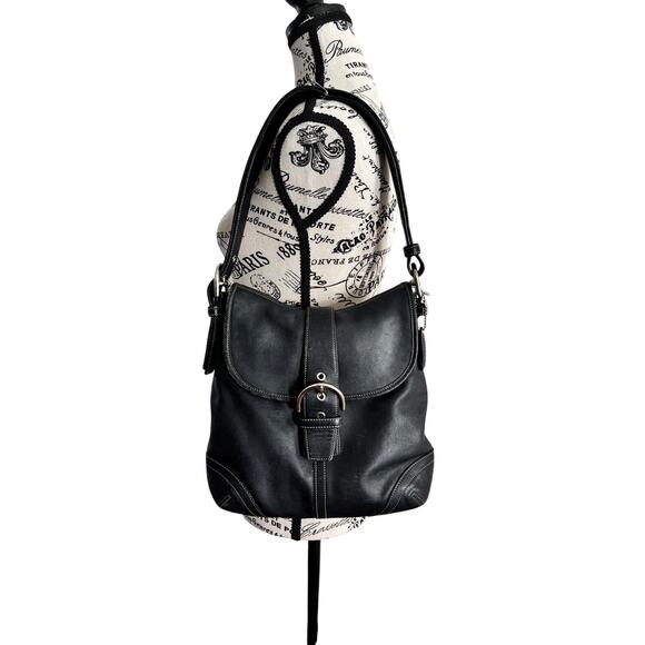 Coach Soho Flap Crossbody Bag Black Leather
Convertible Shoulder Hobo 9480 - Picture 1 of 11